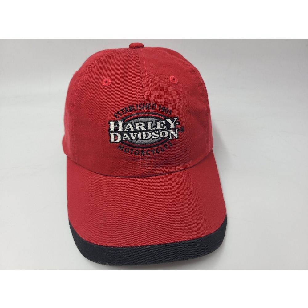 Harley Davidson Motorcycles Steel City Washington Pennsylvania Hat Cap Men Red